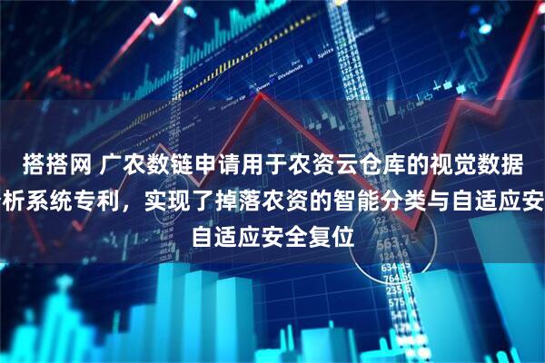 搭搭网 广农数链申请用于农资云仓库的视觉数据采集分析系统专利，实现了掉落农资的智能分类与自适应安全复位